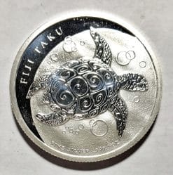 2013 Fiji Two Dollars - 1 oz .999 Silver Taku Hawksbill Turtle