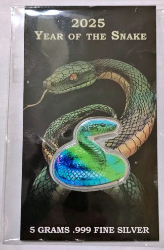 2025 5 gram .999 Colorized Year of the Snake