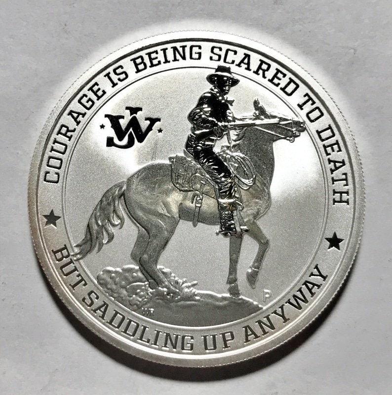 2021 Tuvalu John Wayne Courage 1 oz Silver Coin