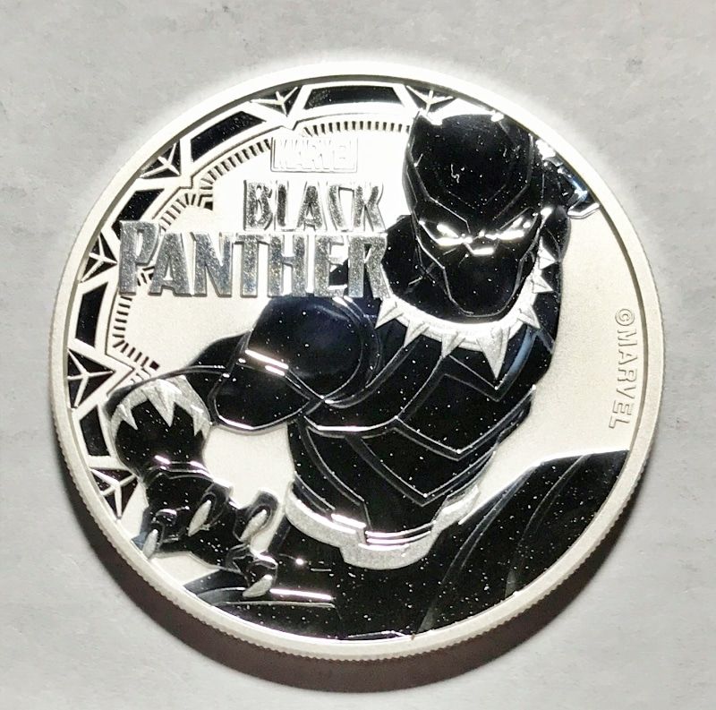 2018 Tuvalu 1 oz Silver $1 Marvel Series Black Panther Coin