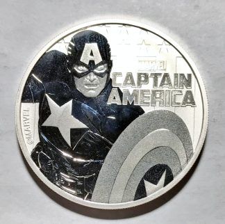 2019 Tuvalu 1 oz Silver $1 Marvel Series Captain America Coin