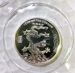 2012 Apmex 1/2 oz Silver Lunar Year of the Dragon
