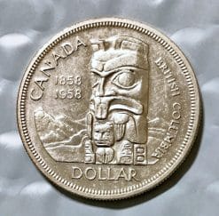 1958 Canada Totem Silver Dollar