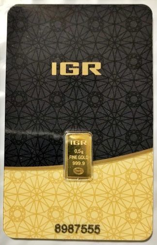 IGR Certified .5g .9999 Gold Bar