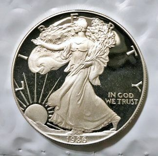 1986-S Proof American Silver Eagle 1 oz .999