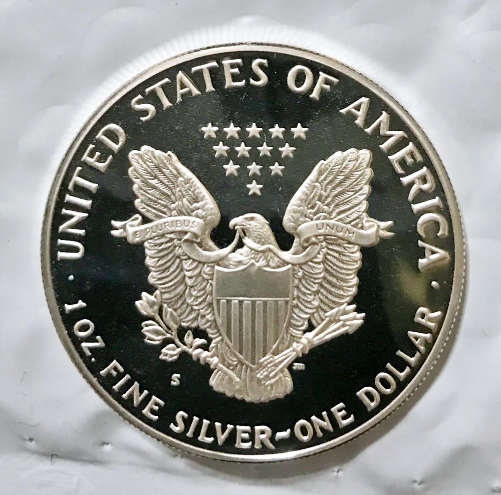 1986-S Proof American Silver Eagle 1 oz .999 - Image 2