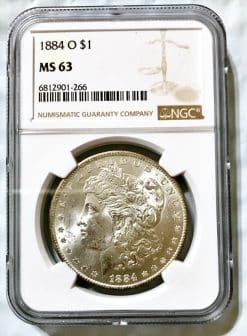 1884-O Morgan Silver Dollar NGC MS 63