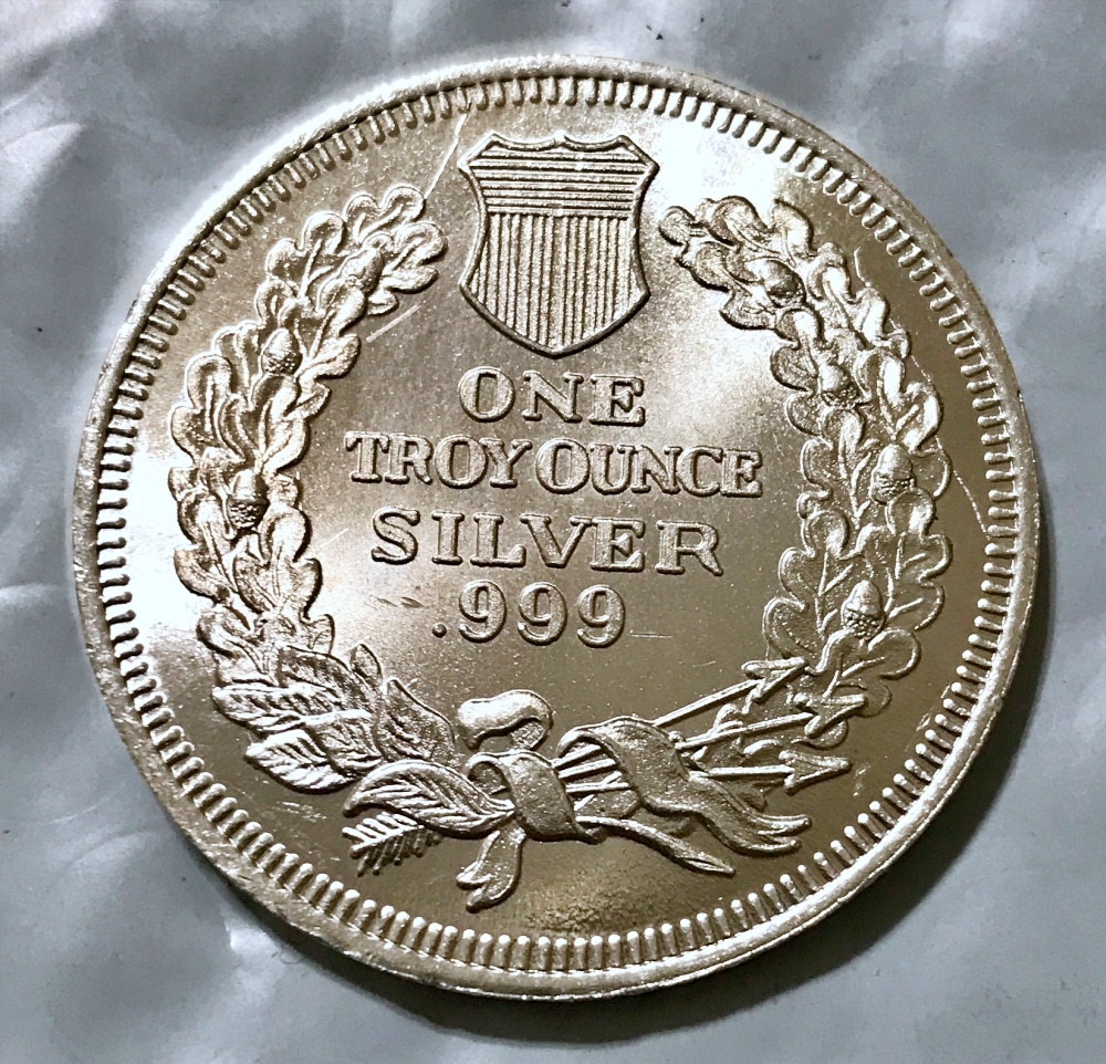 Indian Head Vintage 1 oz .999 Silver Round - Image 2